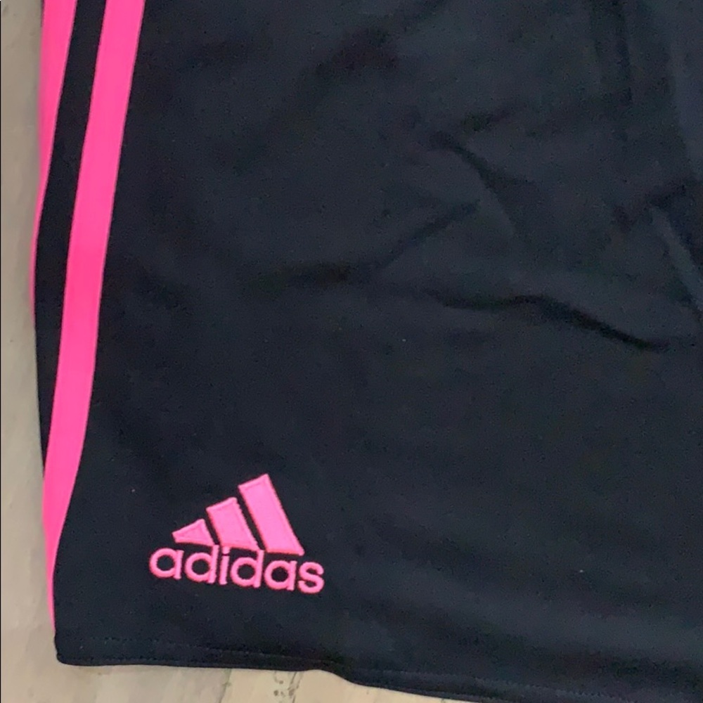 NWT M, L Adidas Men’s 2016 Scotland Away Team Soccer Shorts - Black/Pink - Picture 4 of 6